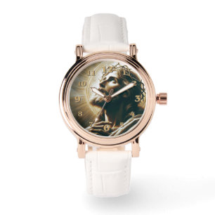 Montre Beau Portrait de Jésus portant la couronne