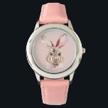 Montre Beauté moderne Pastel Rose Aquarelle Bunny Lovely<br><div class="desc">Beauté moderne Pastel Rose Aquarelle Bunny Lovely</div>