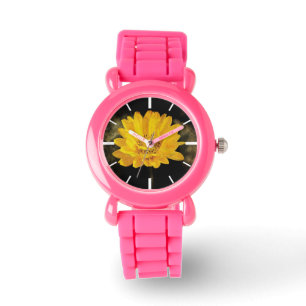 Montre Beautiful Sunflower with Dark Brown Background