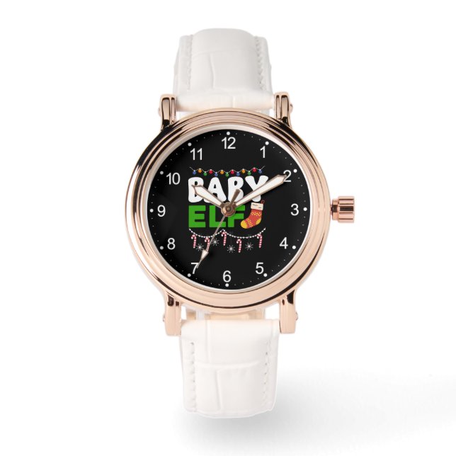 Montre Bébé Elfe Noël Conception de vacances-84608 (Recto)