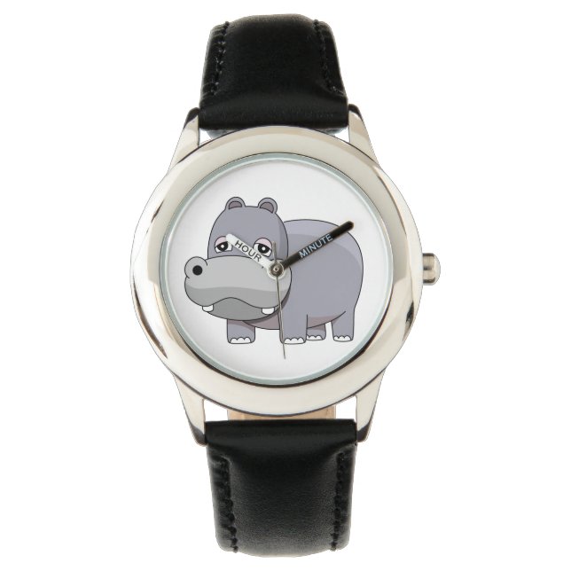 Montre Bébé hippopotame mignon (devant)