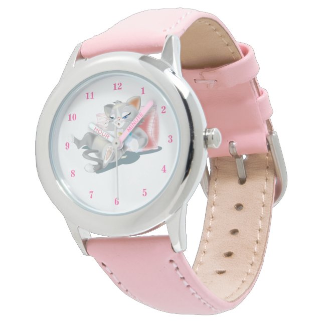 Montre Bébé mignon Kitty (Incliné)