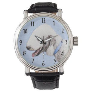 Montre Bedlington Terrier Peinture - Art Chien original