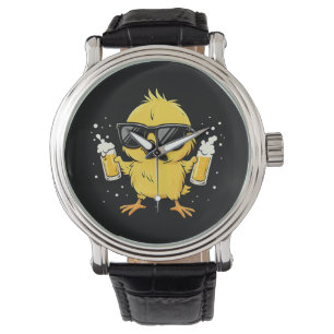 Montre Beer Time Madafakas Drôle Mème Duck Goose Retro