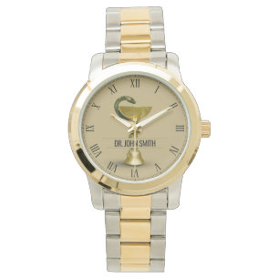 Montre Beige Snake Bowl Hygieia Médicale Gold Nom