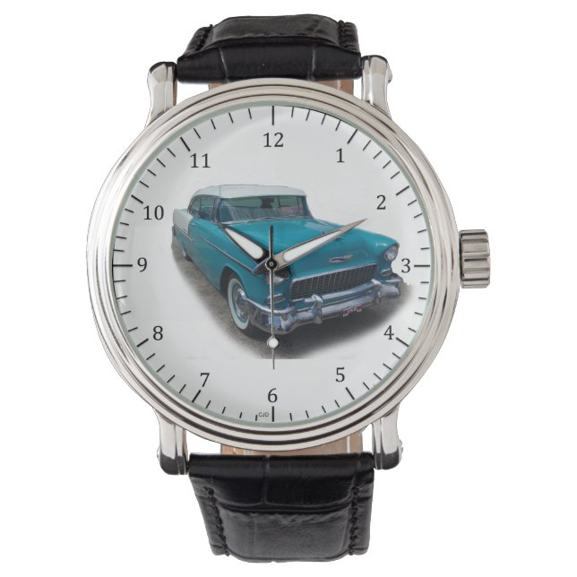 Montre Bel Air bleu/blanc 1955 (devant)