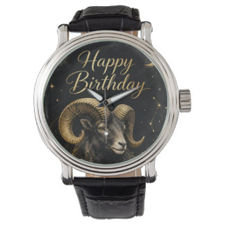 Montre Bélier Joyeux Anniversaire Conception de Signe du