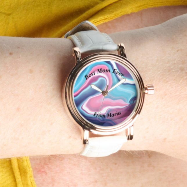 Montre Belle Abstraite Elegant Rose Gold Watch (Créateur téléchargé)