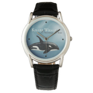 Montre Belle Aquarelle Tueuse Baleine, Orcinus Orca