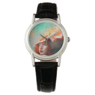 Montre Belle artiste Abstraite Red Haired Ginger Girl