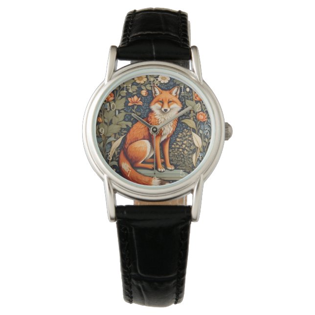 Montre Belle assise Red Fox William Morris Inspiré (devant)