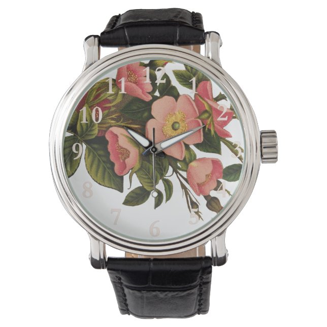 Montre Belle Botanique rose Rose vintage (devant)