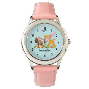 Montre Belle forêt Animaux Caricature Whimsical