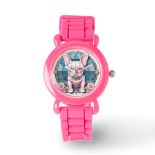 Montre Belle French Bulldog Pastel Vitrail