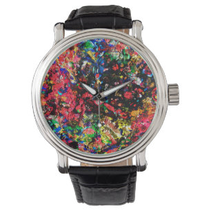 Montre Belle peinture abstraite colorée