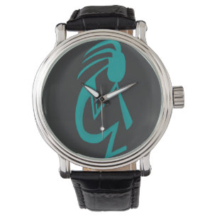 Montre Belle peinture Turquoise Kokopelli