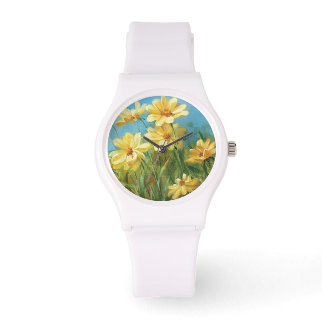Montre Belles marguerites jaunes (Recto)