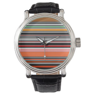 Montre Belles rayures colorées