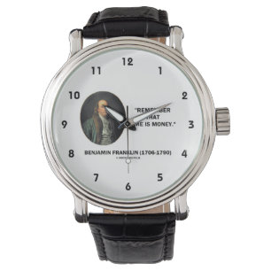 Montre Benjamin Franklin se rappellent le temps, c'est de