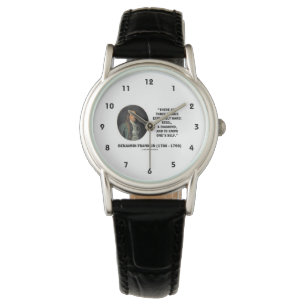 Montre Benjamin Franklin trois choses extrêmement dur