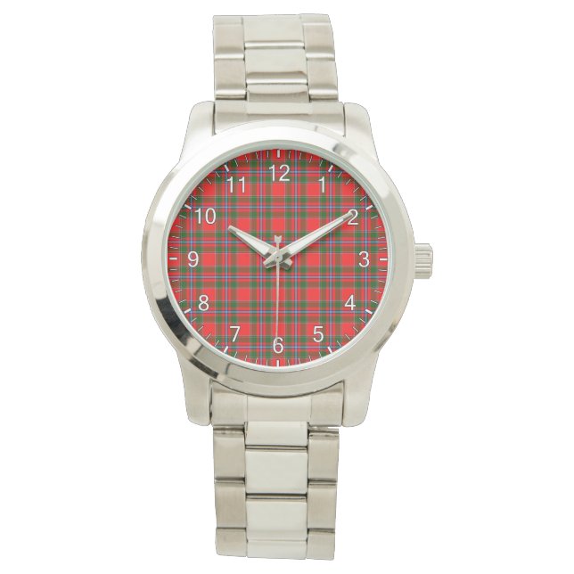 Montre Beurre de clan sans temps classique Tartan Plaid C (devant)