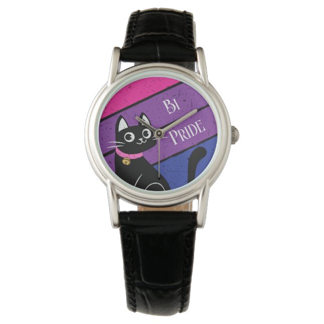 Montre Bi Pride Kitty personnalisé (devant)