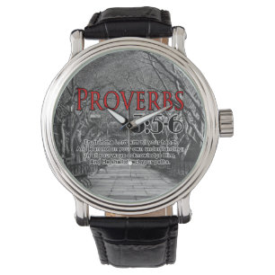 MONTRE BIBLE CHRÉTIEN PERSONNALISÉ VERSE PROVERBS 3:5-6