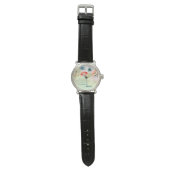 Montre Bible Verse Carré Floral (Plat)