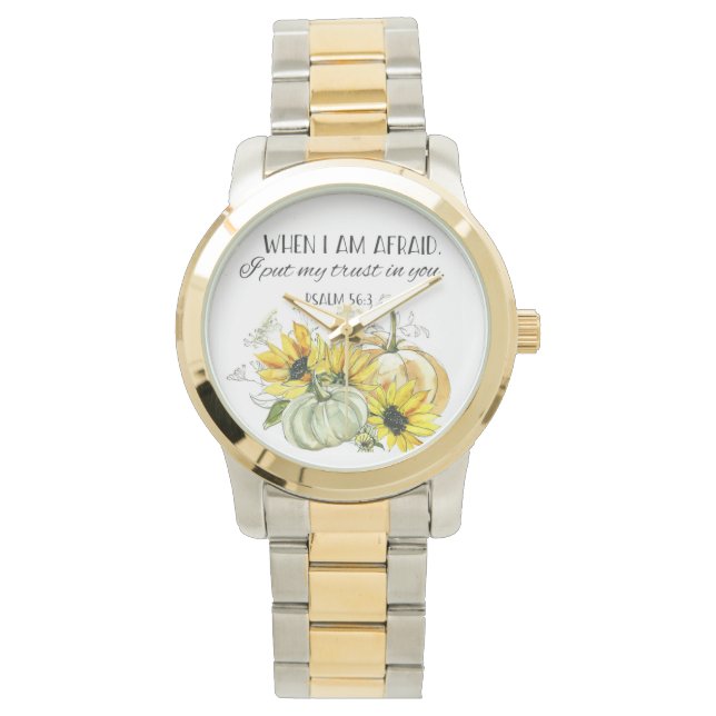 Montre Bible Verse Psaume Tournesol Watch (devant)