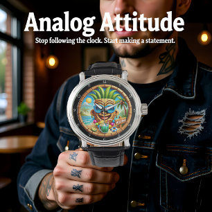 Montre Bienvenue à la Hutte Hawaïenne : Plage Tropicale
