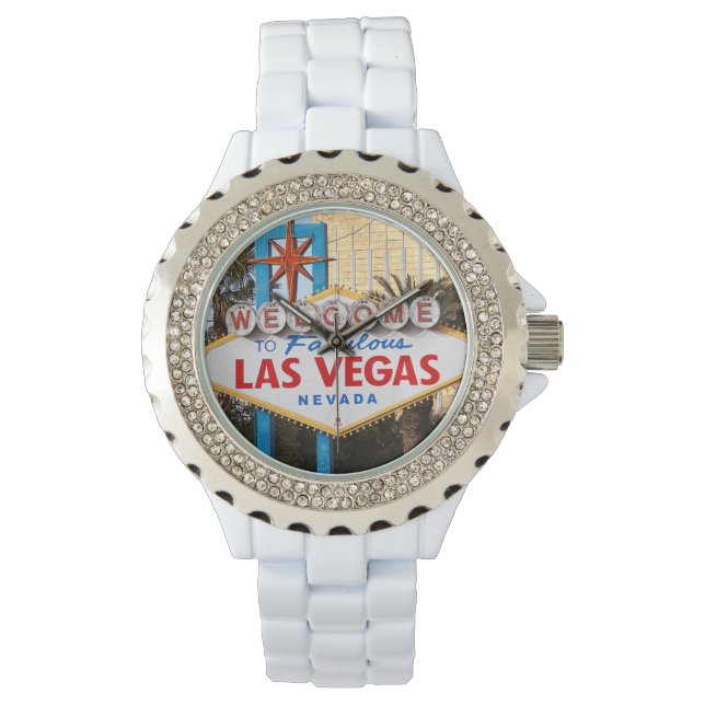 Montre Bienvenue à Las Vegas Rhinestone eWatch (devant)