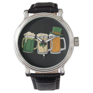 Montre Bières irlandaises Drapeau de l'Irlande Fête de la