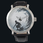 Montre Big Wave Surfer<br><div class="desc">Le concepteur veille pour les surfeurs,  ajoutez le nom/texte personnalisé si nécessaire. Image ©riverme*2012.</div>