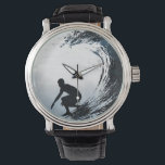 Montre Big Wave Surfer<br><div class="desc">Le concepteur veille pour les surfeurs,  ajoutez le nom/texte personnalisé si nécessaire. Image ©riverme*2012.</div>