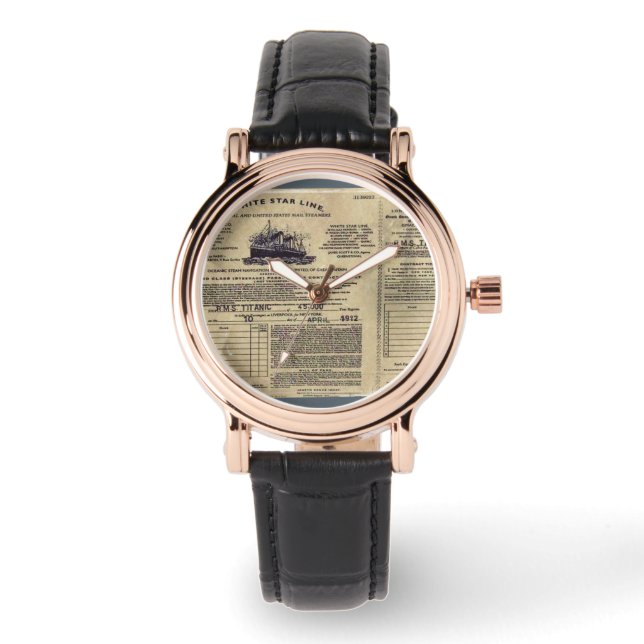 Montre Billet pour RMS Titanic (Recto)