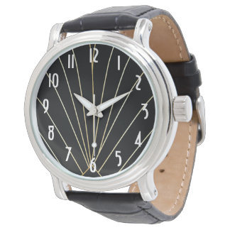 Montre Black Art Deco Design