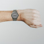 Montre Black Business Brand on Men's Watch<br><div class="desc">Logo de votre entreprise sur arrière - plan noir sur la montre pour hommes. Accessoire que vous pouvez inclure dans vos produits promotionnels, cadeaux ou cadeaux offerts à vos clients ou clients pour annoncer votre entreprise ou promouvoir votre marque. Montre personnalisable que vous pouvez mettre votre logo d'entreprise pour construire...</div>