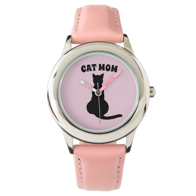 MONTRE BLACK CAT MOM WRIST WATCH VALENTINE'S DAY (devant)