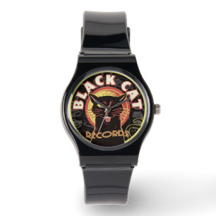 Montre Black Cat Records Watch - Retro Vinyl Jazz