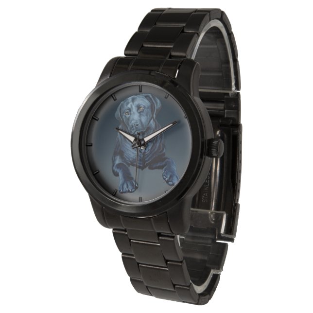 Montre Black Lab Watch Labrador Retriever Wistwatch (Incliné)