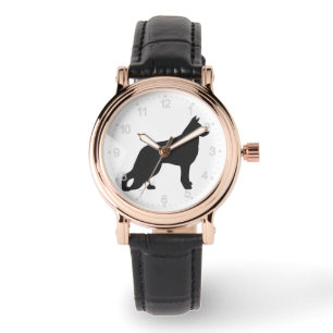 Montre Black silhouette de German Shepherd dog