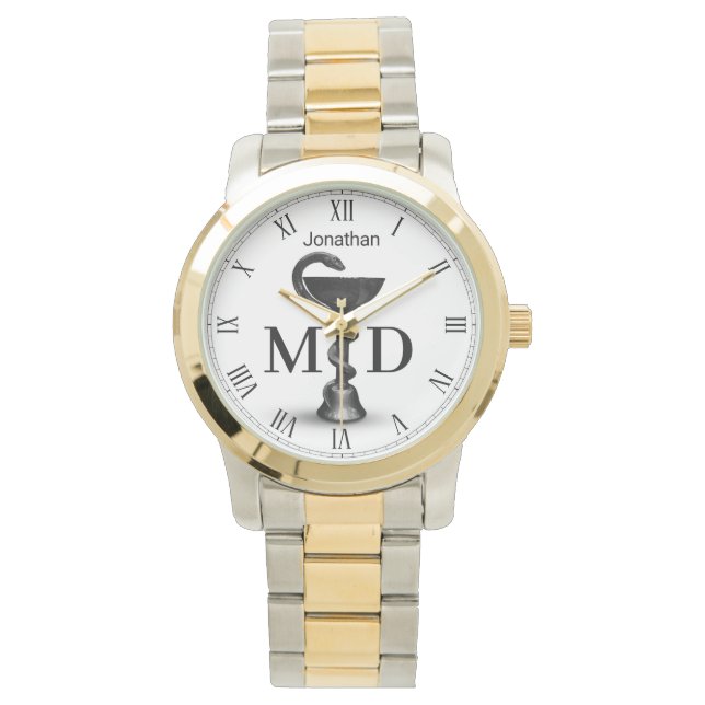 Montre Black Snake Bowl Hygieia White Médicale Doctor MD (devant)