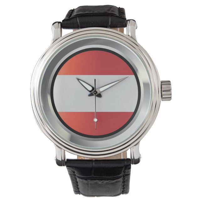 Montre Black Vintage Leather (devant)