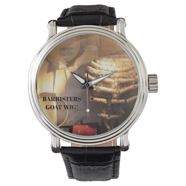 Montre Black Vintage Leather (devant)