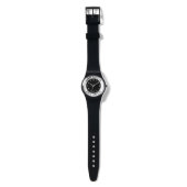 Montre Black & White Minimal Personalized Family Name Est (Sangle)
