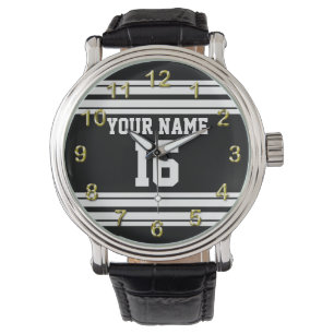 Montre Black White Team