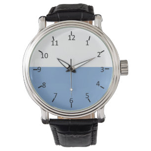 Montre Blanc et bleu clair
