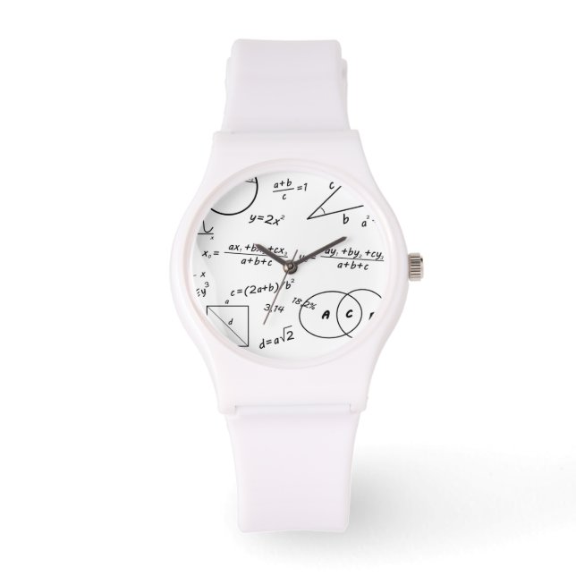Montre blanche à bande de silicone Whiteboard (Recto)