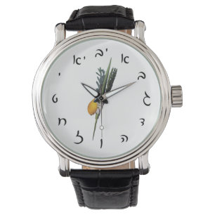 Montre Blanche d'Arba - chiffres hébreux de manuscrit