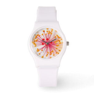 Montre blanche sportive de silicium de ketmie